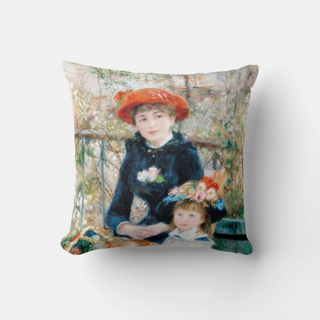The Two Sisters, On the Terrace Auguste  Renoir    Cushion (Front)