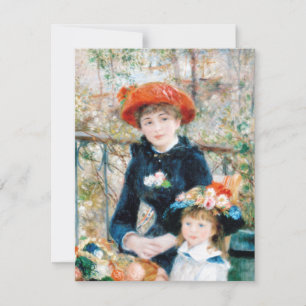 The Two Sisters, On the Terrace Auguste  Renoir    RSVP Card