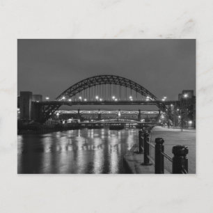 The Tyne Bridges at Night Postcard