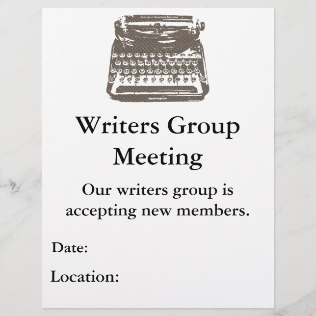 the typewriter - flyer (Front)