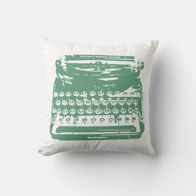 the typewriter - green cushion (Front)