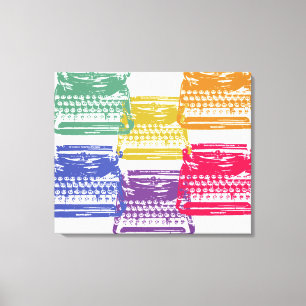 the typewriter - multicolour canvas print
