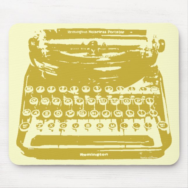 the typewriter - wheat mouse pad (Front)