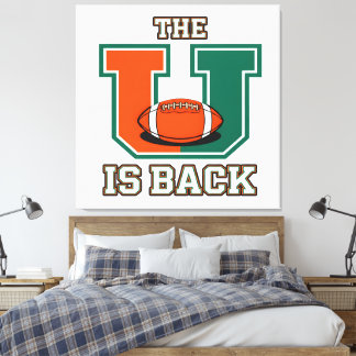 The U Is Back Orange and Green College Football Fa Canvas Print