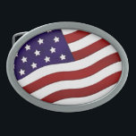 The U.S.A. Flag Belt Buckle<br><div class="desc">Patriotic belt buckle with a photo of the United States of America's flag. Great gift for dad on fathers' day , a veteran, or anyone who's patriotic.</div>