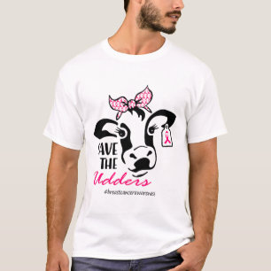 The Udders Breast Cancer Awareness Heifer Cow Lady T-Shirt