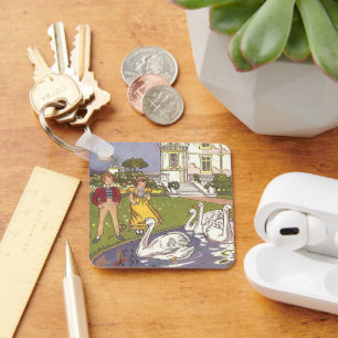 The Ugly Duckling, Vintage Fairy Tale by Hauman Key Ring