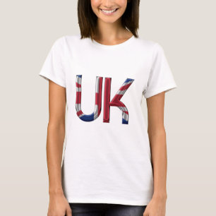 The UK Union Jack British Flag Typography Elegant T-Shirt