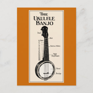 The Ukulele Banjo Postcard