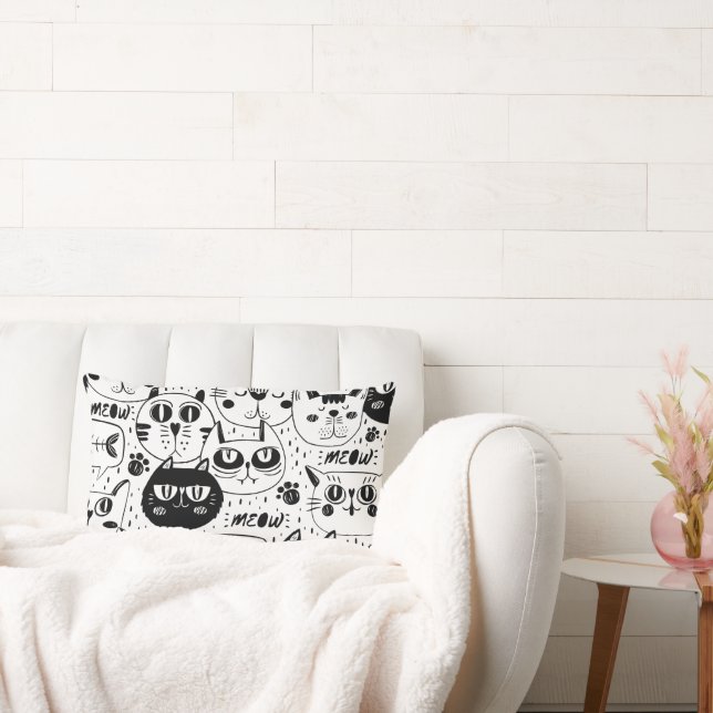 The Ultimate Cat Lover - Cozy Cat pet  Lumbar Cushion (Couch)