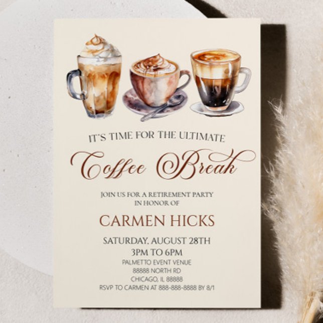 The Ultimate Coffee Break Retirement Party Invitation (Creator Uploaded)