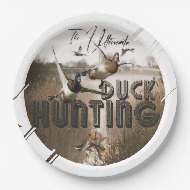 The ultimate duck hunting  paper plate (Front)