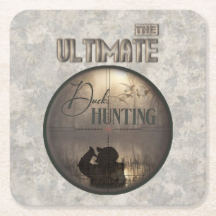 The ultimate duck hunting    square paper coaster