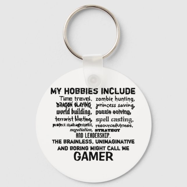 The Ultimate Gamer's Creed (White) Key Ring (Front)
