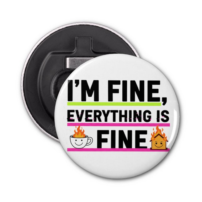 The Ultimate "I'm Fine" Men's Hoodies Bottle Opener (Front)