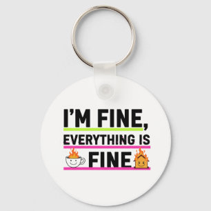 The Ultimate "I'm Fine" Men's Hoodies Key Ring
