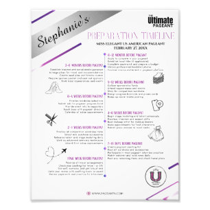 The Ultimate Pageant Preparation Timeline Custom Photo Print