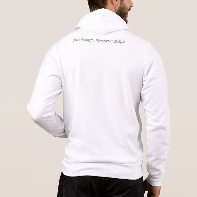 The Ultimate Sigma INFJ White Full-Zip Hoodie (Back)