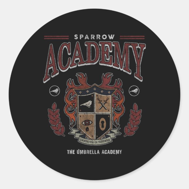 The Umbrella Academy Sparrow Academy Athletic Classic Round Sticker (Front)