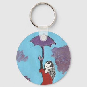 The Umbrella Girl Key Ring