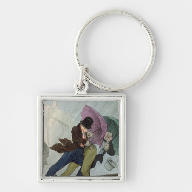 The Umbrella Trip, from 'Flibustiers Parisiens' Key Ring (Front)
