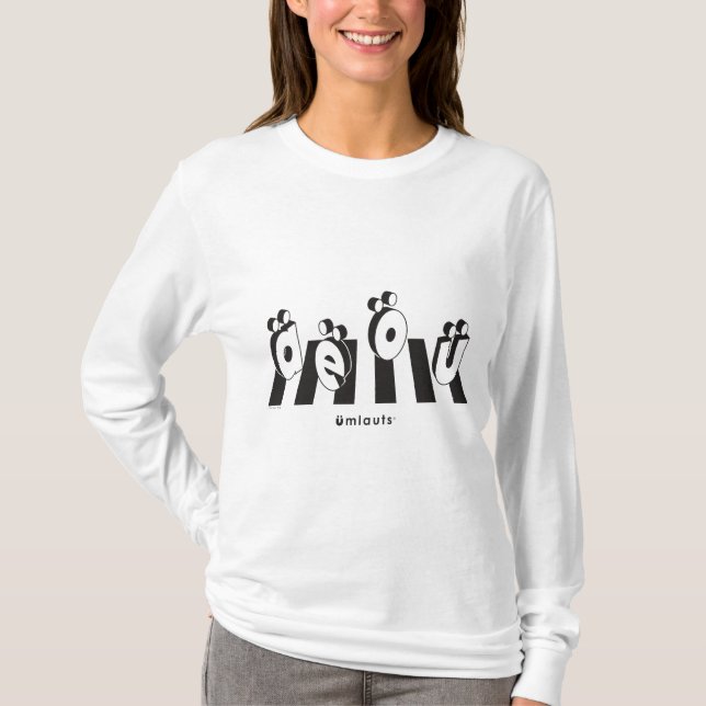 “The Umlauts™ Crossing Over” Light Colour T-Shirt (Front)