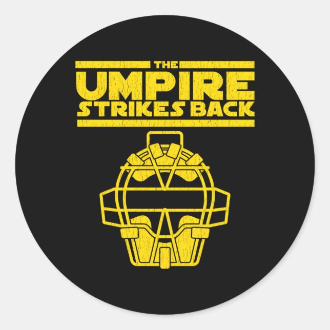 The Umpire Strikes Back Baseball Classic Round Sticker (Front)
