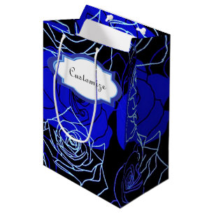 The Unattainable Blue Roses Floral Gift Bag