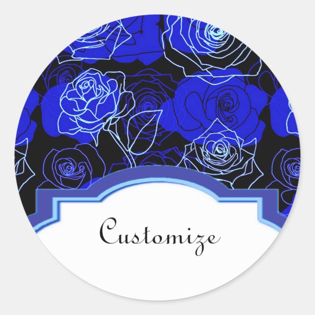 The Unattainable Blue Roses Floral Stickers (Front)