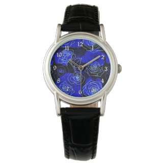 The Unattainable Blue Roses Floral Wrist Watch