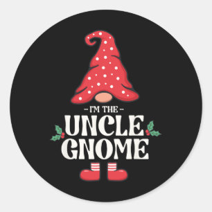 The Uncle Gnome Funny Family Matching Group Christ Classic Round Sticker