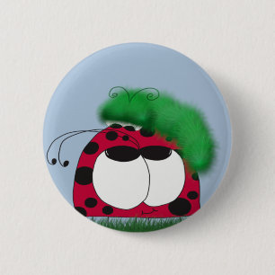 The Uncommon Friends Ladybug and Caterpillar 6 Cm Round Badge