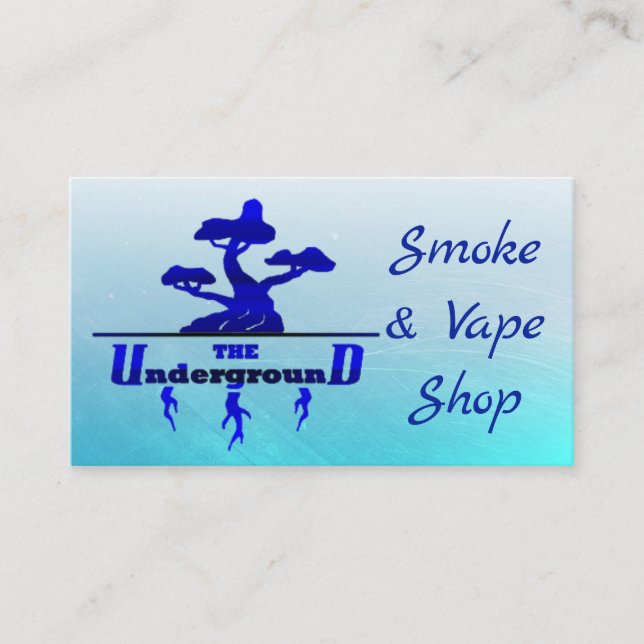The Underground Business Cards Cobalt Blue (Front)