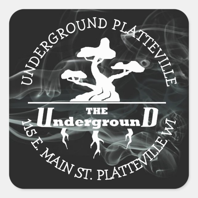 The Underground Vaping Shop Logo stickers (Front)