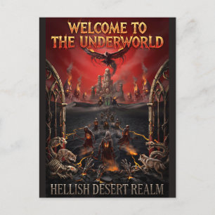 the Underworld Hellish Desert Realm Gothic Horror Postcard