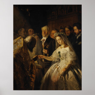 The Unequal Marriage (1862) by Vasily Pukirev Poster