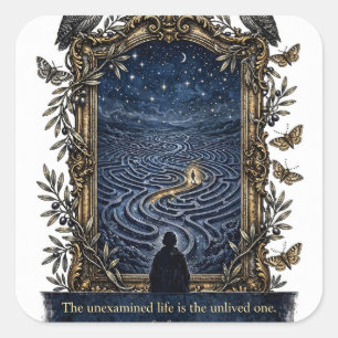 The Unexamined Life — Socrates Sticker