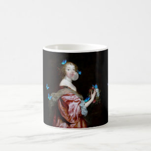 The Unexpected Arrival of Blue Butterflies Coffee Mug