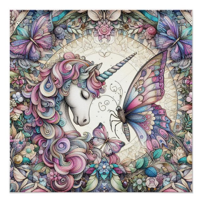 The Unicorn And The Butterfly Poster (Front)