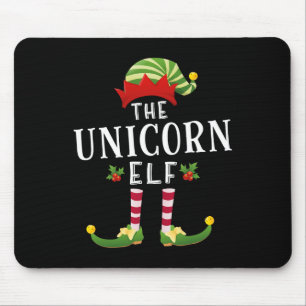 The Unicorn Elf Christmas Matching Pajama Mouse Pad