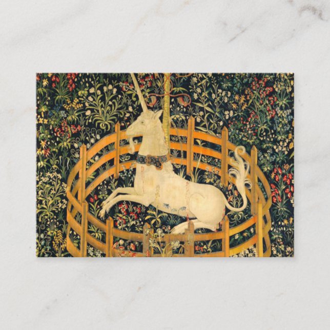 The Unicorn in Captivity Enclosure Card (Front)