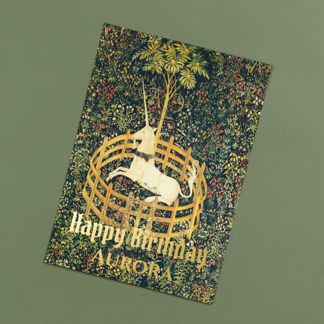 The Unicorn in Captivity Fantasy Mediaeval Birthda (Creator Uploaded)