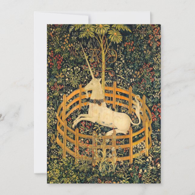 The Unicorn in Captivity Invitation (Front)