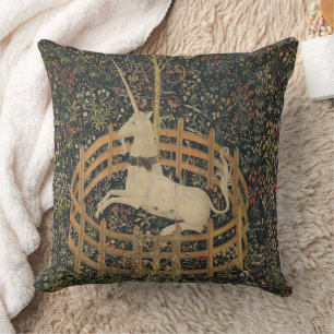 The Unicorn in Captivity, Mediaeval Tapestry  Cushion