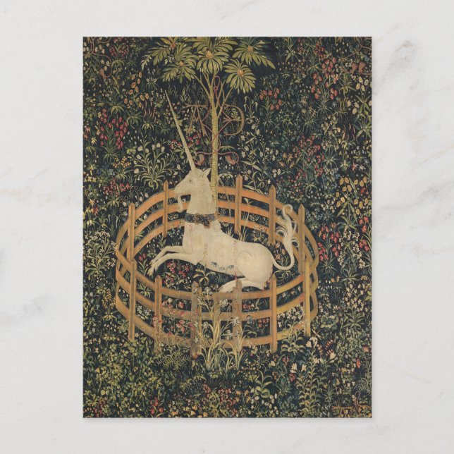 The Unicorn in Captivity, Mediaeval Tapestry  Postcard (Front)