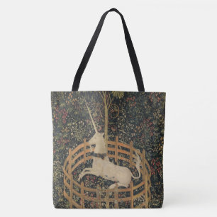 The Unicorn in Captivity, Medieval Tapestry Tote Bag