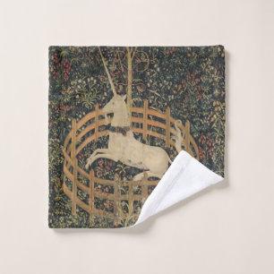 The Unicorn in Captivity, Medieval Tapestry Wash Cloth