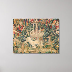 The Unicorn is Found, Mediaeval Tapestry Canvas Print