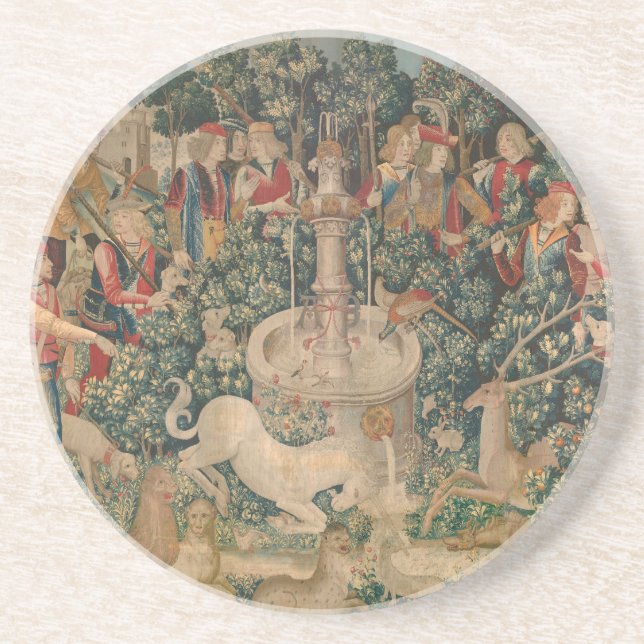 The Unicorn is Found, Mediaeval Tapestry Coaster (Front)