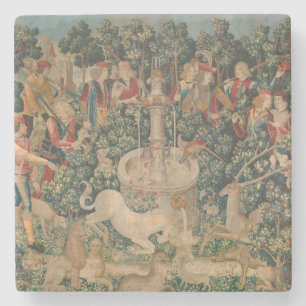 The Unicorn is Found, Mediaeval Tapestry Stone Coaster